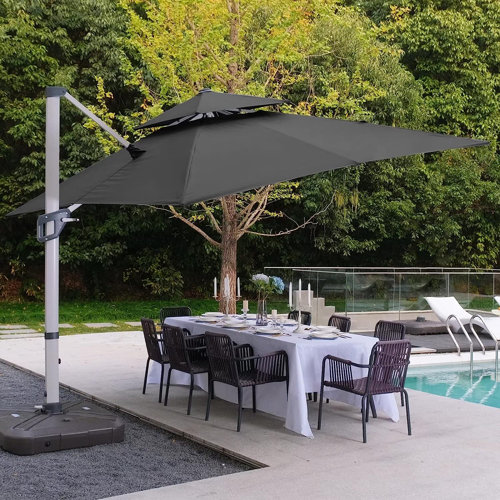 Arlmont & Co. Qamile Rectangular Cantilever Umbrella Wayfair